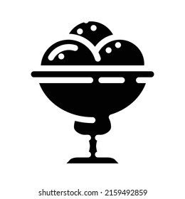 ice chocolate glyph icon vector. ice chocolate sign. isolated contour symbol black illustration