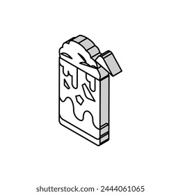 ice chocolate isometric icon vector. ice chocolate sign. isolated symbol illustration