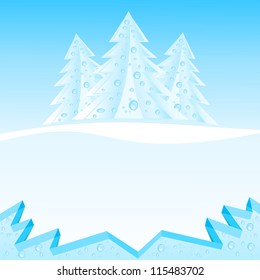 Ice Christmas trees