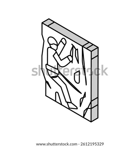 ice climbing isometric icon vector. ice climbing sign. isolated symbol illustration