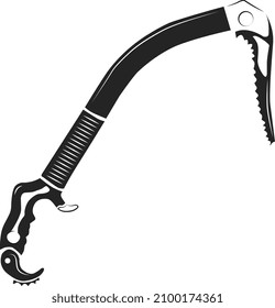 Ice Climbing Tool. Metal Axe. Mountain Icepick