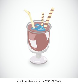 ice cocoa - vector illustration