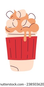 Ice Coffee Cocktail Vector Ilustración
