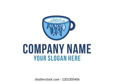 ice coffee, cold brew, coffee product logo Designs Inspiration Isolated on White Background