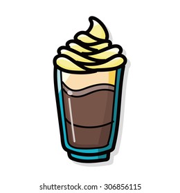 ice coffee color doodle