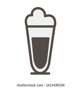 ice coffee in cup drink isolated icon vector illustration design