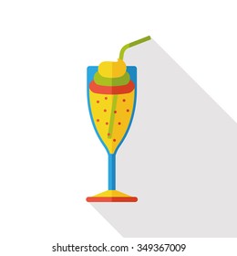 ice coffee drink flat icon