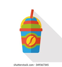 ice coffee drink flat icon