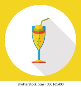 ice coffee drink flat icon