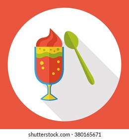 ice coffee drink flat icon