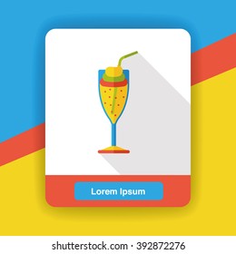 ice coffee drink flat icon
