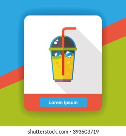 ice coffee drink flat icon