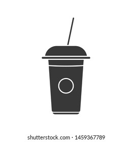 Ice coffee icon isolated on white background. Plastic cup symbol modern simple vector icon for website design, mobile app, ui. Vector Illustration