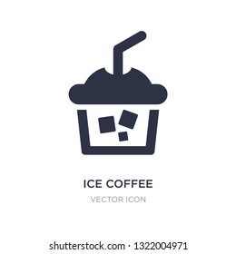 ice coffee icon on white background. Simple element illustration from Alcohol concept. ice coffee sign icon symbol design.