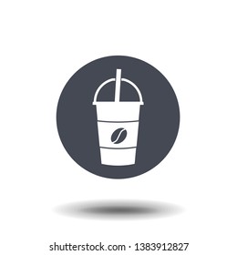 Ice coffee icon. Vector concept illustration for design.