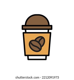Eiskaffee-Symbol Vektorgrafik