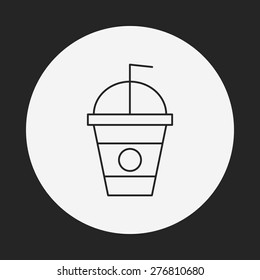 ice coffee line icon