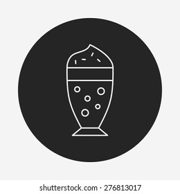 ice coffee line icon