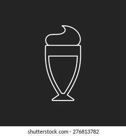 ice coffee line icon
