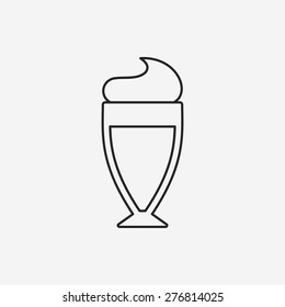 ice coffee line icon