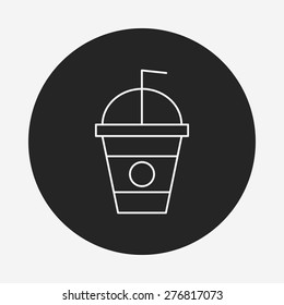 ice coffee line icon
