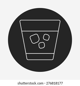 ice coffee line icon