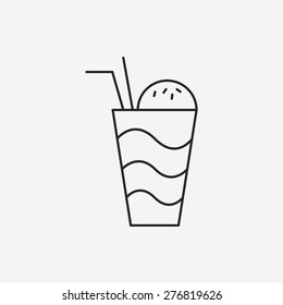 ice coffee line icon