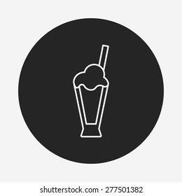 ice coffee line icon