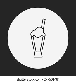 ice coffee line icon