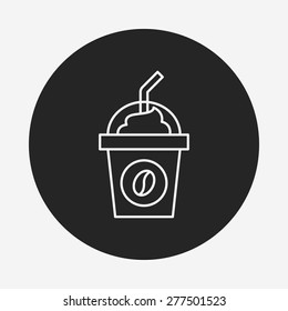 ice coffee line icon