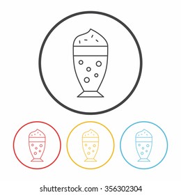 ice coffee line icon