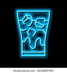 ice coffee neon light sign vector. ice coffee illustration