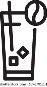 Eiskaffee, Vektorsymbol. Symbol für den Kaffeetassen auf EPS10