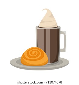 ice coffee  vector illustration