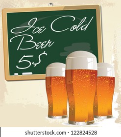Ice cold beer background