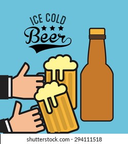 ice cold beer design, vector illustration eps10 graphic 
