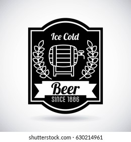 ice cold beer emblem