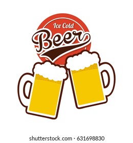 ice cold beer emblem