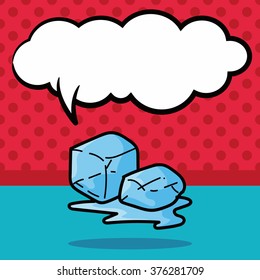 ice color doodle, speech bubble