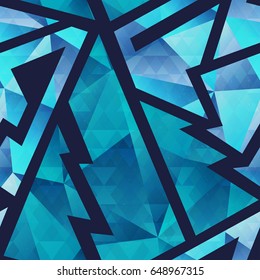 Ice color geometric seamless pattern (vector eps 10)