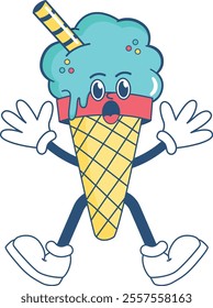 Ice Cone Cute mascot illustration