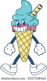 Ice Cone Cute mascot illustration