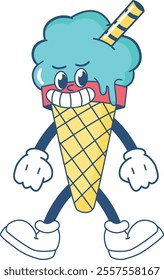 Ice Cone Cute mascot illustration