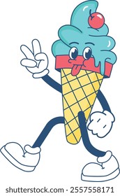 Ice Cone Cute mascot illustration