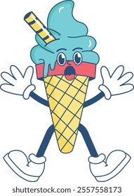 Ice Cone Cute mascot illustration