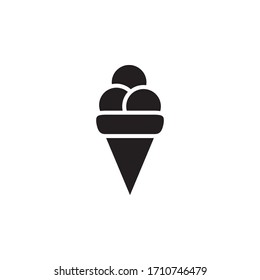 Icono De Cono De Hielo En El Vector De Diseño A La Vez Eps 10