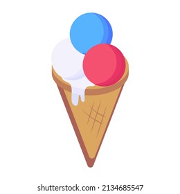 Eis-Kegel und Isometrie-Icon sind leicht herunterzuladen und optisch perfekt 

