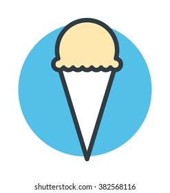 Ice Cone Vector Icon