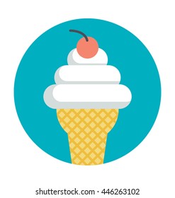 Ice Cone Vector Icon
