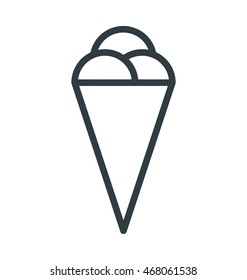 Ice Cone Vector Icon